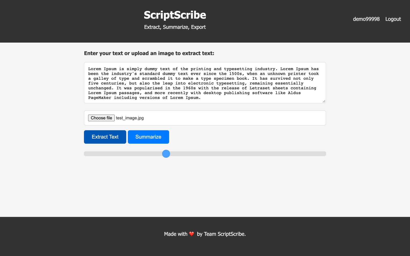 Text extracted from an uploaded image
